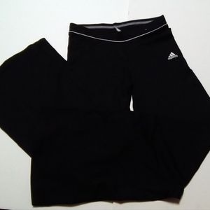 ADIDAS Climalite black bell bottom yoga pants